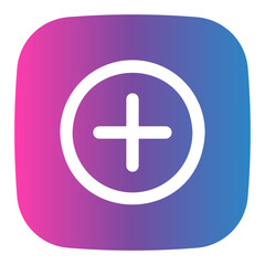 Obraz premium plus sign gradient icon