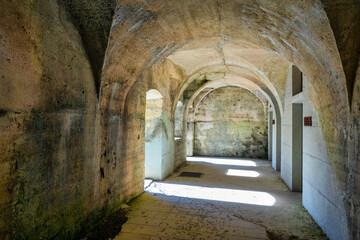Interior, of the Italian military fort of the First World War