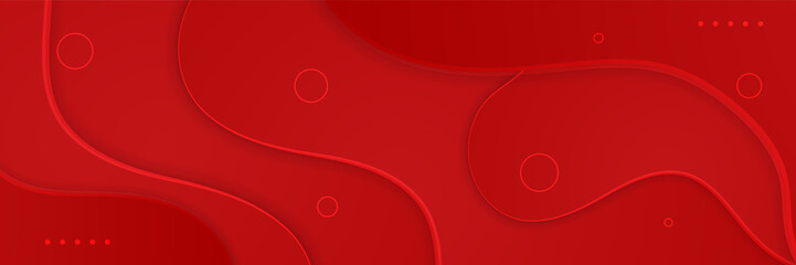 modern Wave red abstract banner design background