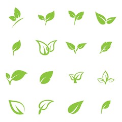 leaf logo icon vector design template