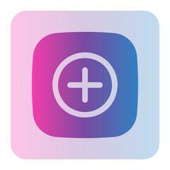 Obraz premium plus sign gradient icon