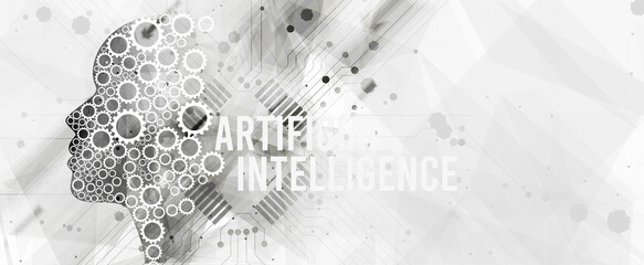 Conceptual technology illustration of artificial intelligence