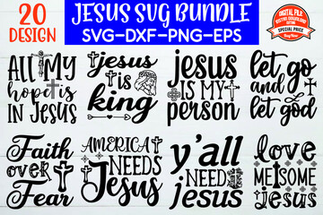 Obraz premium Jesus svg bundle