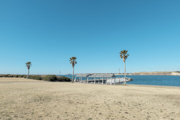 名洗港海浜公園と屏風ヶ浦の風景　銚子市