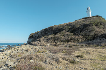 冬の青空と犬吠埼の風景　1月