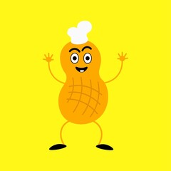cute peanut illustration. suitable for food products