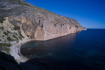 widok na plaze del Raco del Corb z Morro Toix