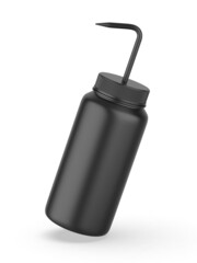 Blank lab wash bottle template, 3d render illustration.