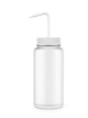 Blank lab wash bottle template, 3d render illustration.