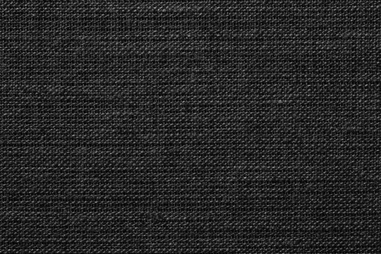 black linen fabric texture, natural flax background