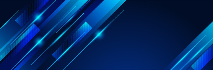 modern light line blue abstract banner design background