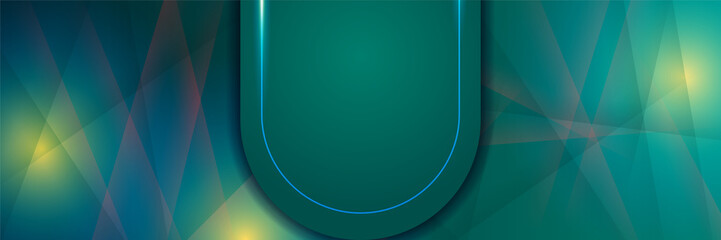 Obraz premium modern gradient shape green abstract banner design background