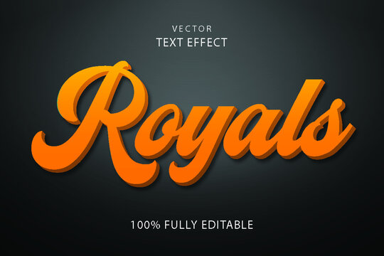 3d  Royals Text Effect