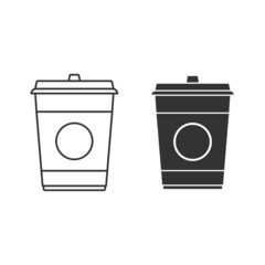 Disposable cup icon isolated on background. Drink symbol modern, simple, vector, icon for website design, mobile app, ui. Vector Illustration