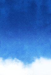 背景素材_水彩テクスチャ_青空
