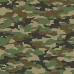 modern green army vector camouflage print, seamless pattern for clothing headband or print.