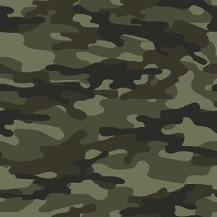 modern green army vector camouflage print, seamless pattern for clothing headband or print.