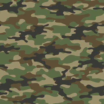 modern green army vector camouflage print, seamless pattern for clothing headband or print.