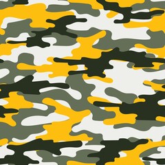 yellow modern military vector camouflage print, seamless pattern for clothing headband or print. camouflage from pols