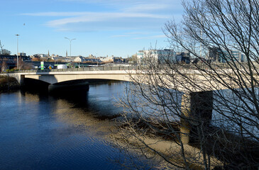 The Queen Elizabeth bridge across the River Dee in Aberdeen, Scotland
