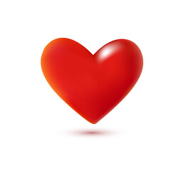 Valentine holiday poster design. Heart shape on white background.