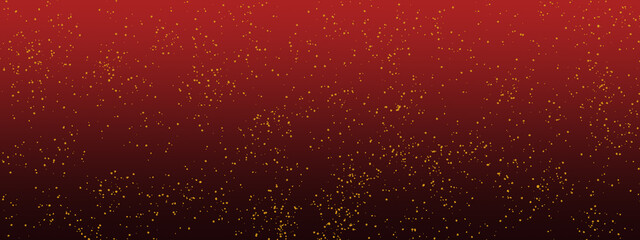 Gradient red burgundy background with yellow bokeh dots, banner. Red bokeh valentines day love background. Christmas bokeh background. The concept of love