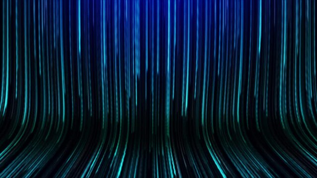 Seamless loop blue light streaks flowing down like a waterfall.
Blue futuristic flow digital information flow abstract background.