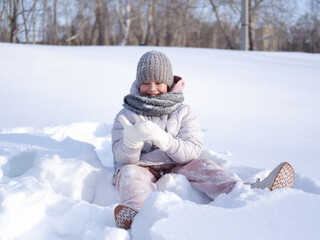 girl in the snow... russian winter