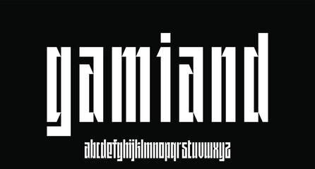 bold geometric condensed font for poster and head line	