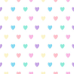 seamless background with hearts. Valentine's Day decoration pattern. Seamless pattern. Hearts on a white background. Wrapping paper pattern.