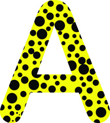A letter  logo , yellow letter a, Tiger color letter logo