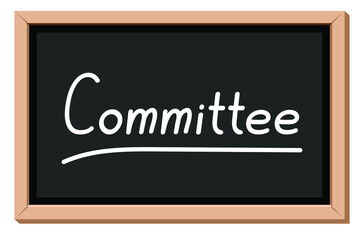 Obraz premium committee written on blackboard, vector illustration