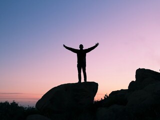 silhouette of a man
