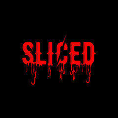 Slice Horror Thriller Logo Type Design