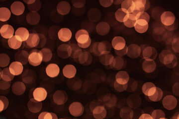 Abstract orange red bokeh led lights background