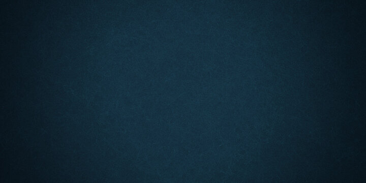 Dark blue background texture with black vignette in old vintage grunge textured border design, dark elegant teal color wall with light
