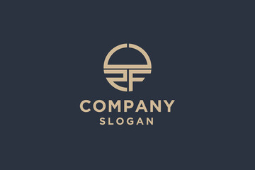 Obraz premium Initials letter RF logo design vector illustration.