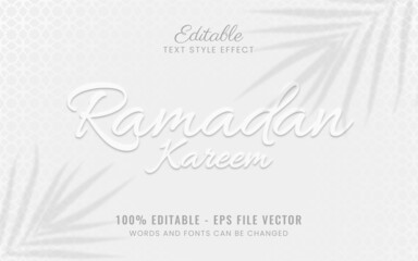 Ramadan kareem editable text effect Free Vector	
