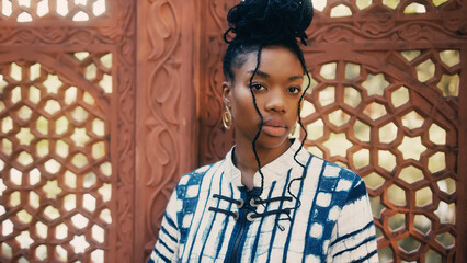 Fashion portrait of a beautiful African-American woman