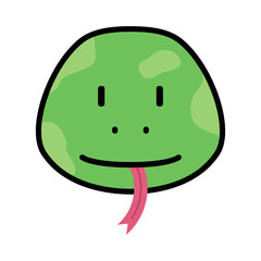 Snake icon. snake cute illustration. Suitable to use for book, sticker, emoji, children, etc.