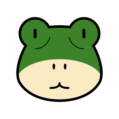 frog icon. frog cute illustration. Suitable to use for book, sticker, emoji, children, etc.