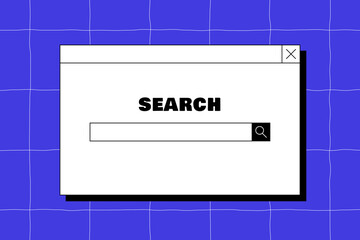 Browser search bar. Internet window illustration. Vector illustration - 484452123