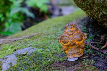 Moss and clay figurines