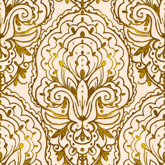 Gold embroidery with arabesques