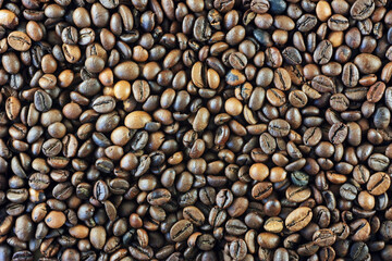 Brown coffee beans for coffee making