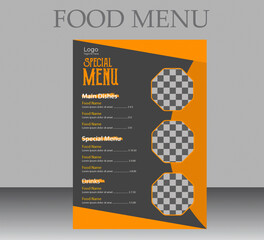 Modern Menu Card Design Template