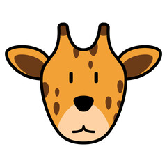 Giraffe Vector Icon. Giraffe Cute illustration.