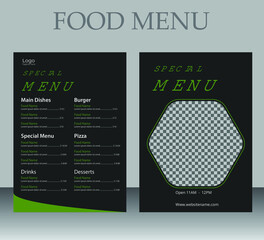 Modern Menu Card Design Template