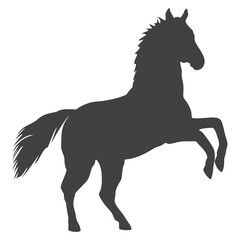 Fototapeta na wymiar Horse silhouette, icon. Vector illustration on a white background.