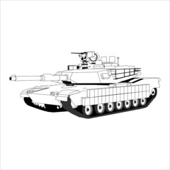 military battle tank vector design